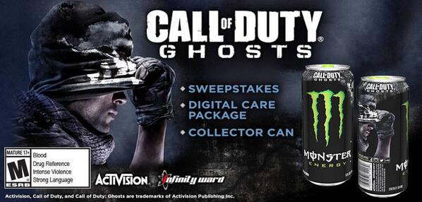 Call of Duty: Ghosts の モンスターエナジー缶、日本でも発売か!「デジタルケアパッケージ」付き!