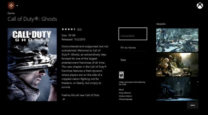Xbox One:全ローンチタイトルのファイルサイズが判明。BF4 33GB、CoD:G 39GBなど