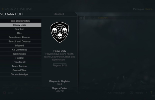 CoD: ゴースト : 体力増加の新モード”Heavy Duty”がプレイリストに追加 Infectedに新しいロードアウトも
