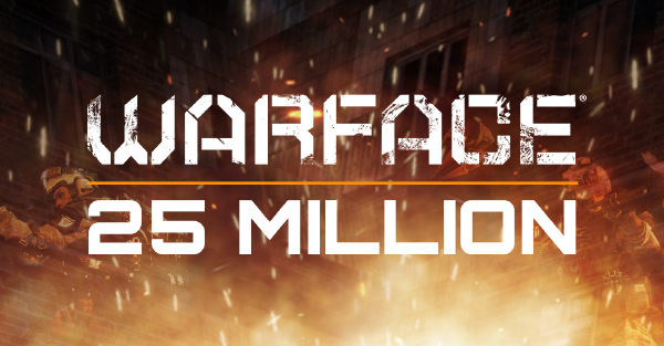 Warface登録者数が2500万人突破