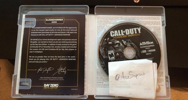 CoD:AW:早くも“Day Zeroエディション”のディスク画像がリーク