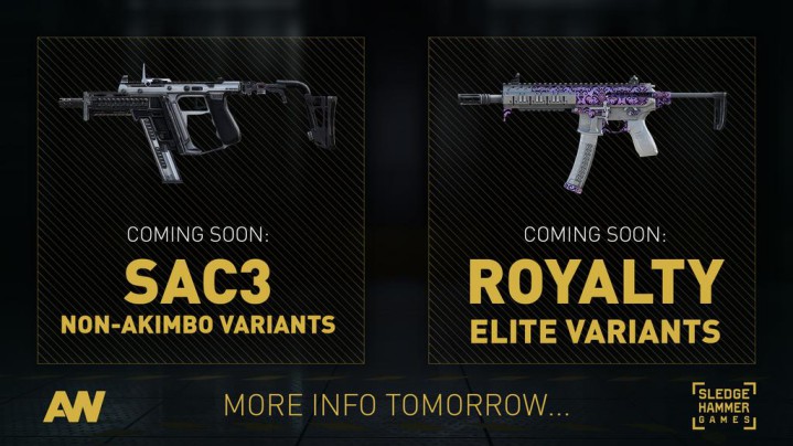 CoD:AW:噂の新武器が公式発表、非アキンボのSAC 3も登場