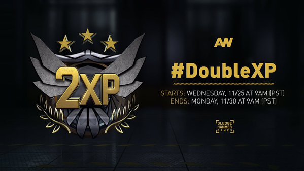 CoD:AW:全プラットフォーム向けのダブルXP開催