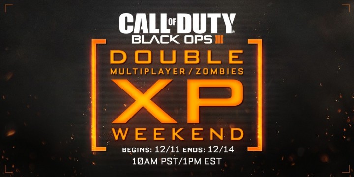 CoD:BO3:マルチとゾンビのダブルXP、12月12日3時より開催