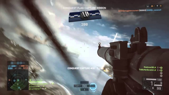 BF4:超精度!ヘリの後部座席からSMAWでヘリとジェットを連続撃墜