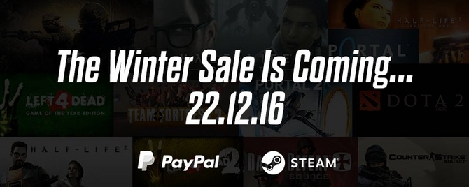 Steam、冬の大型セールを12月22日に開始か