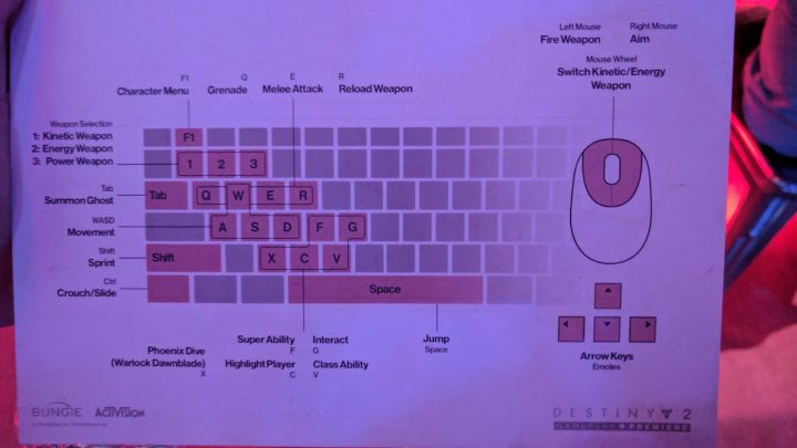 Destiny2 PC版のキー操作