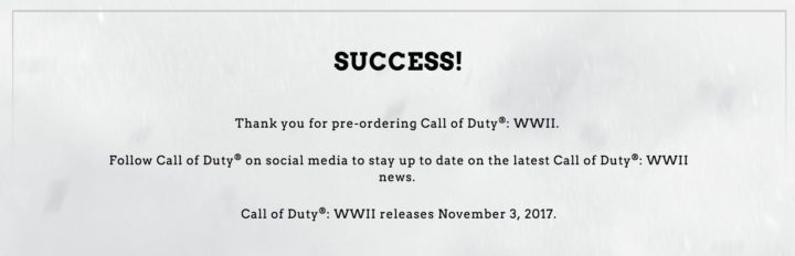 CoD:WWII: 各種特典の受け取り方法、Activisionコードに注意