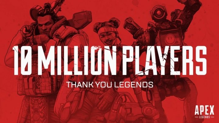 Apex Legends: 配信から72時間で総プレイヤー数が1,000万人を突破、同時接続数は100万人に