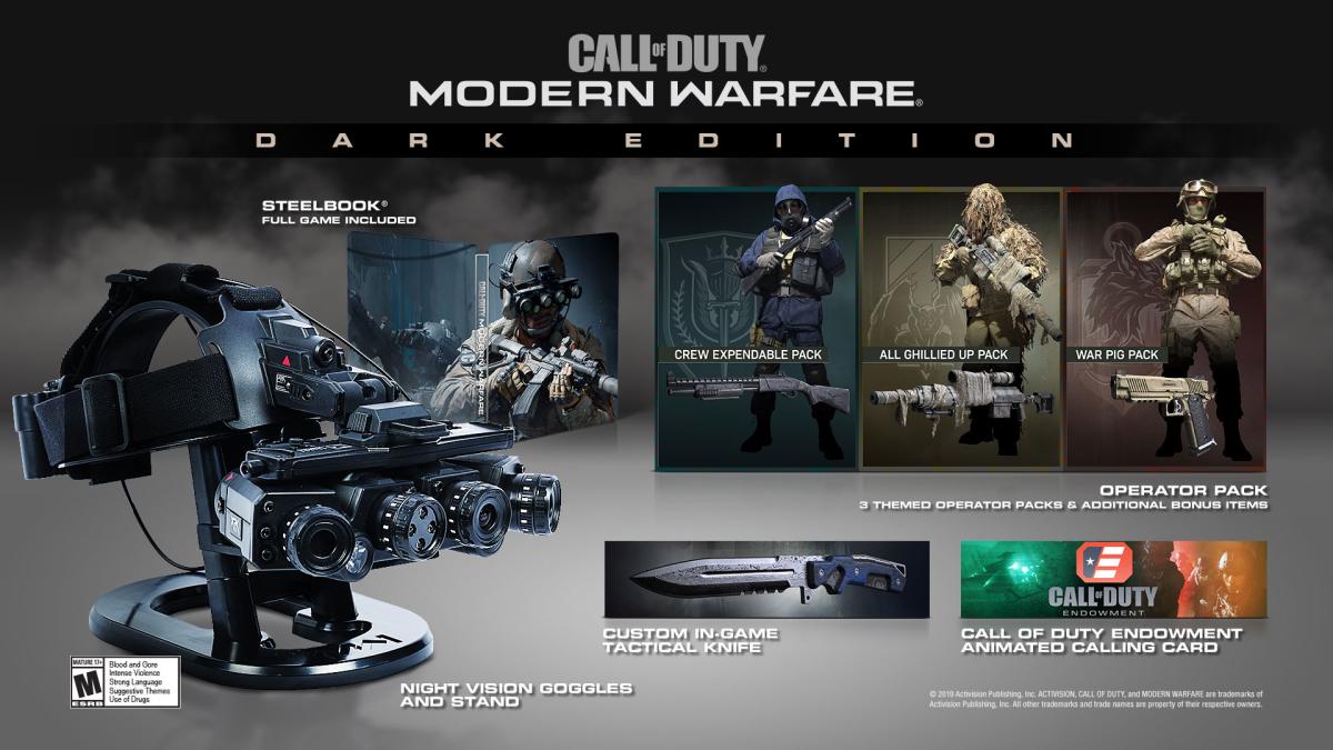 Call of Duty MW Dark Edition ナイトビジョンゴーグル-