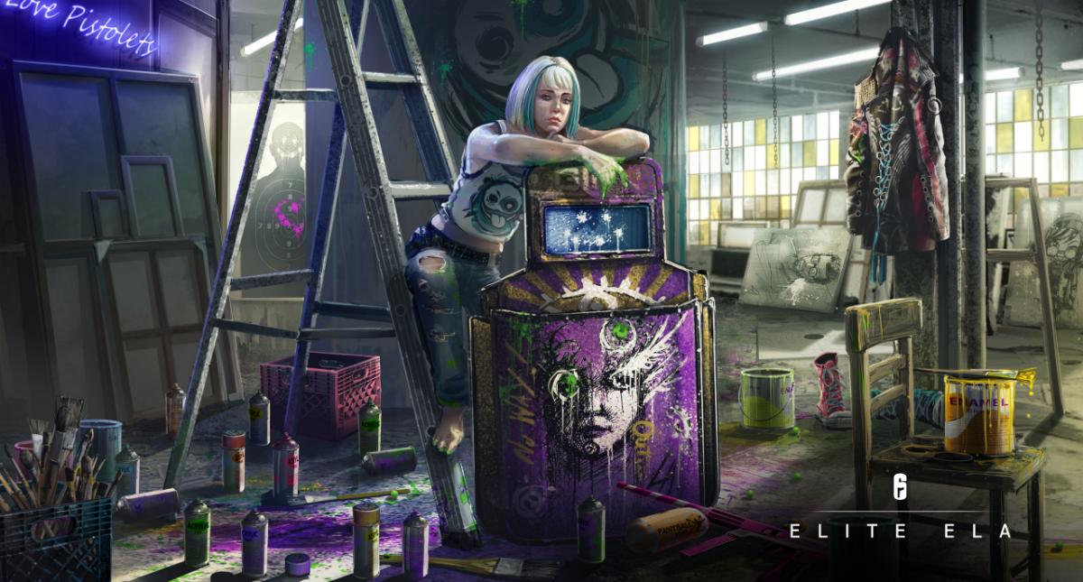 Elite_Ela_01 レインボーシックス シージ：Elaのエリートスキン「Huk Sztuk」販売開始、芸術家の一面が見られるバックストーリーも公開