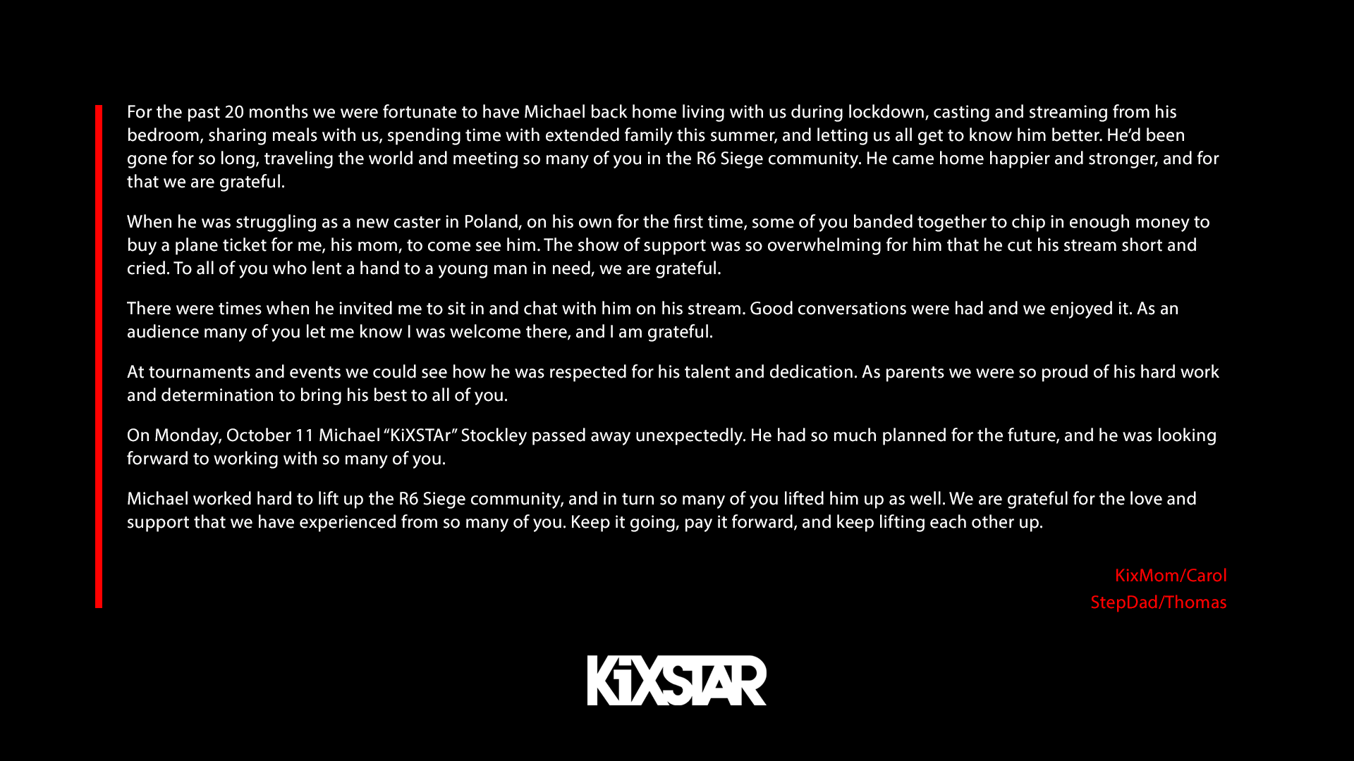 『レインボーシックス シージ』の名キャスター"KiXSTaR"さん死去、24歳 「Esports Awards 2020」キャスター部門受賞