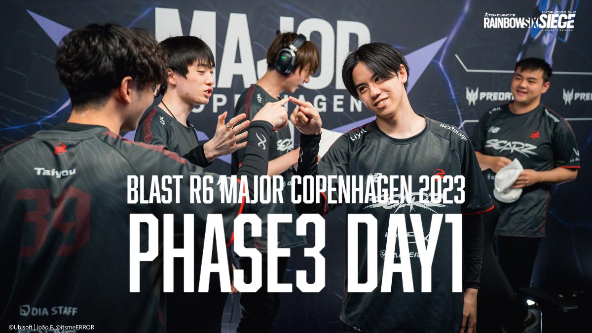 レインボーシックス シージ 世界大会"BLAST R6 Major Copenhagen 2023" Phase3 DAY1結果：SCARZ惜敗でベスト8、世界の観衆から大きな声援