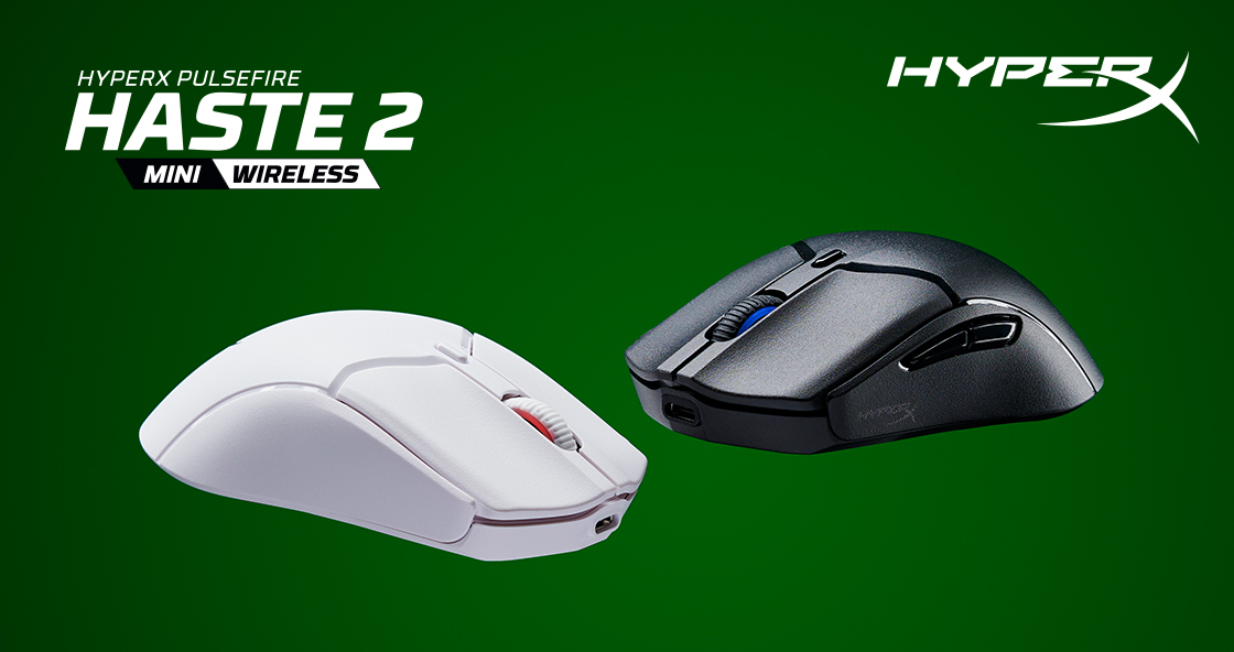 HyperX：最新軽量56gマウス「HyperX Pulsefire Haste 2 Mini Wireless ゲーミング マウス」 / 「Pulsefire Haste 2」から16％小型化 / デュアルワイヤレス接続機能
