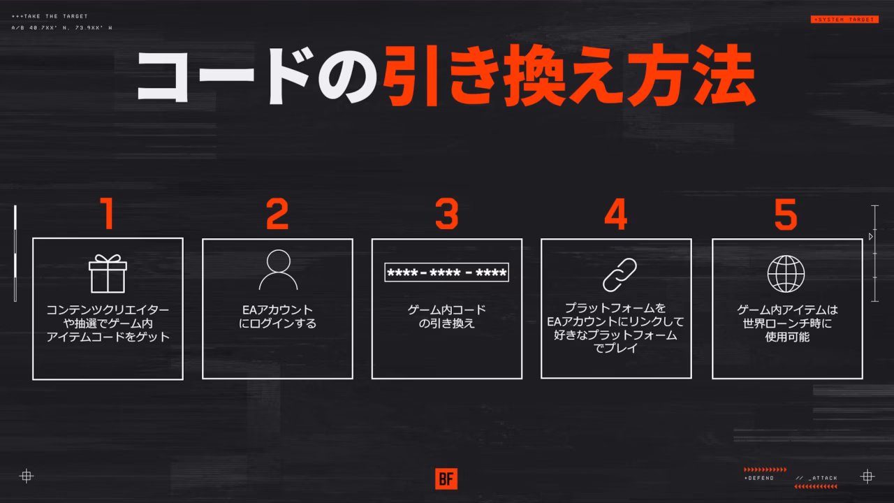 バトルフィールド6 EA公式が案内するコードの引き換え方法5ステップ